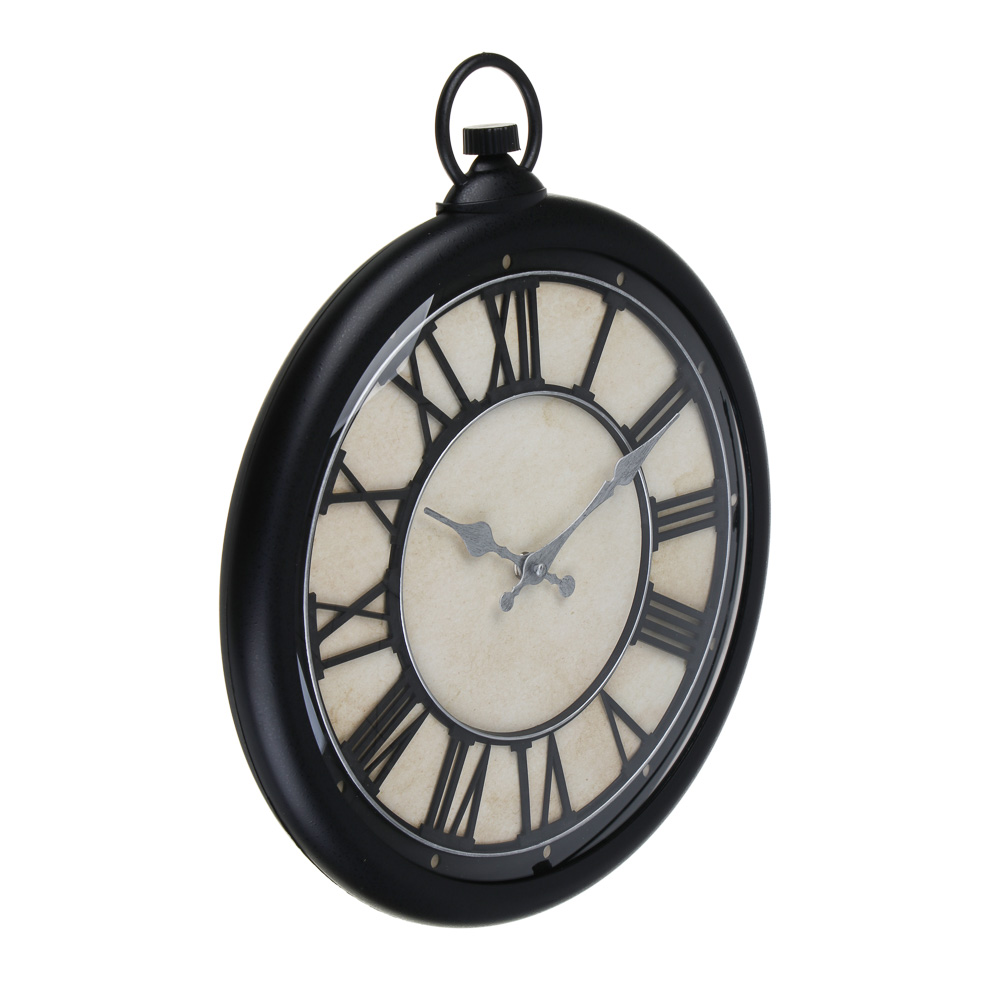 LADECOR CHRONO Часы настенные, круглые, 35,8x42,4x5 см, пластик, цвет черный - #2