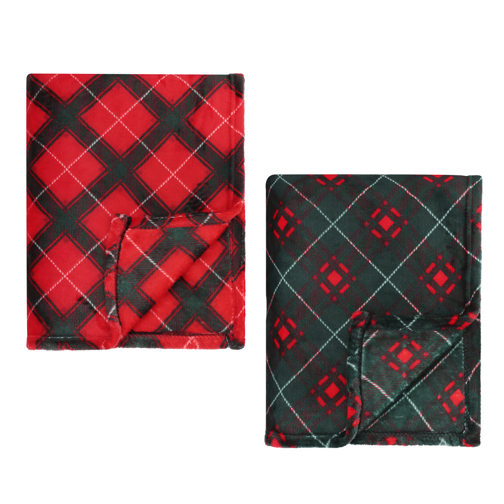 PROVANCE Щелкунчик Плед клетка, 130х170см, 100% полиэстер, 2 дизайна - #2