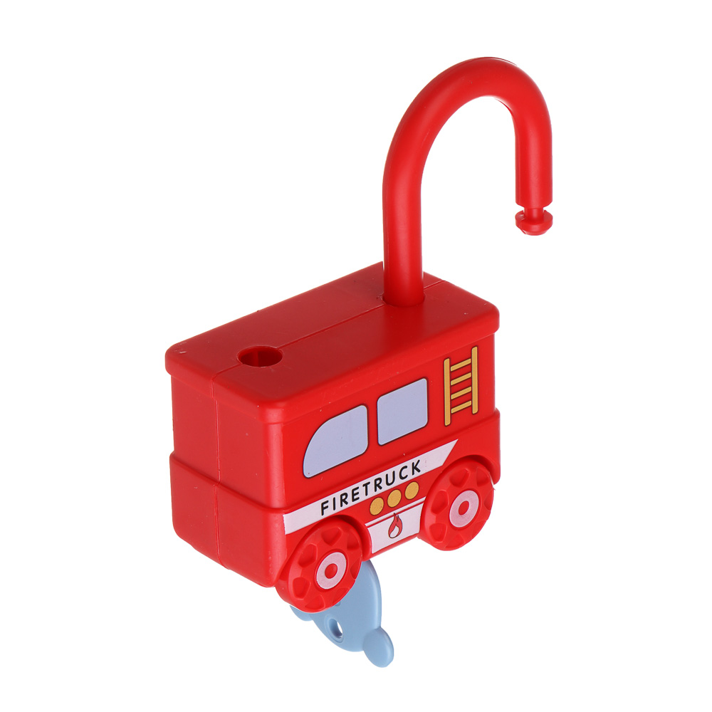 Развивающая игрушка сортер ИГРОЛЕНД "Машинка - замочек" с ключиком, PP, 9х7х3см - #10