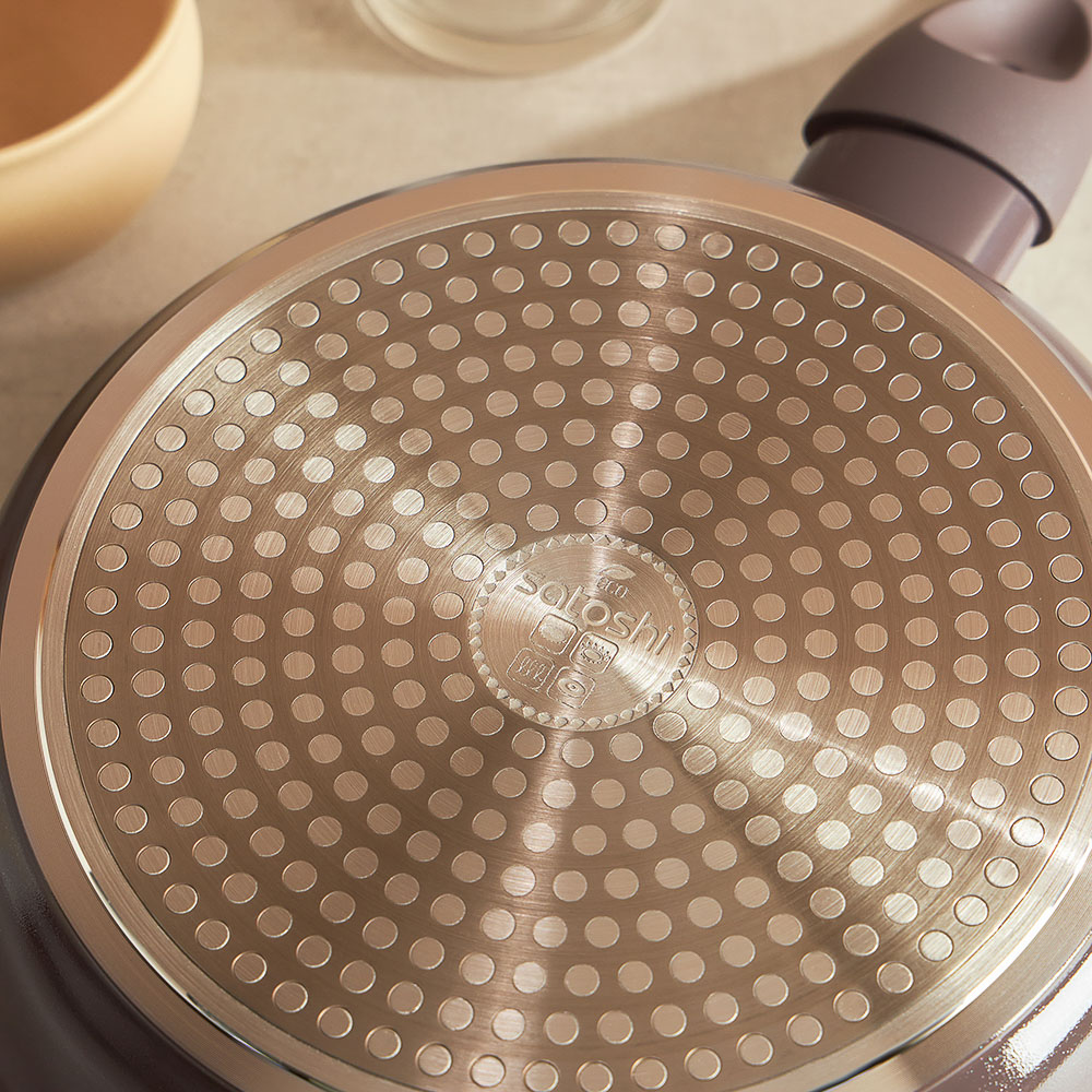 SATOSHI Валькур Сковорода литая d=22см, антипригарное покрытие мрамор, индукция - #11