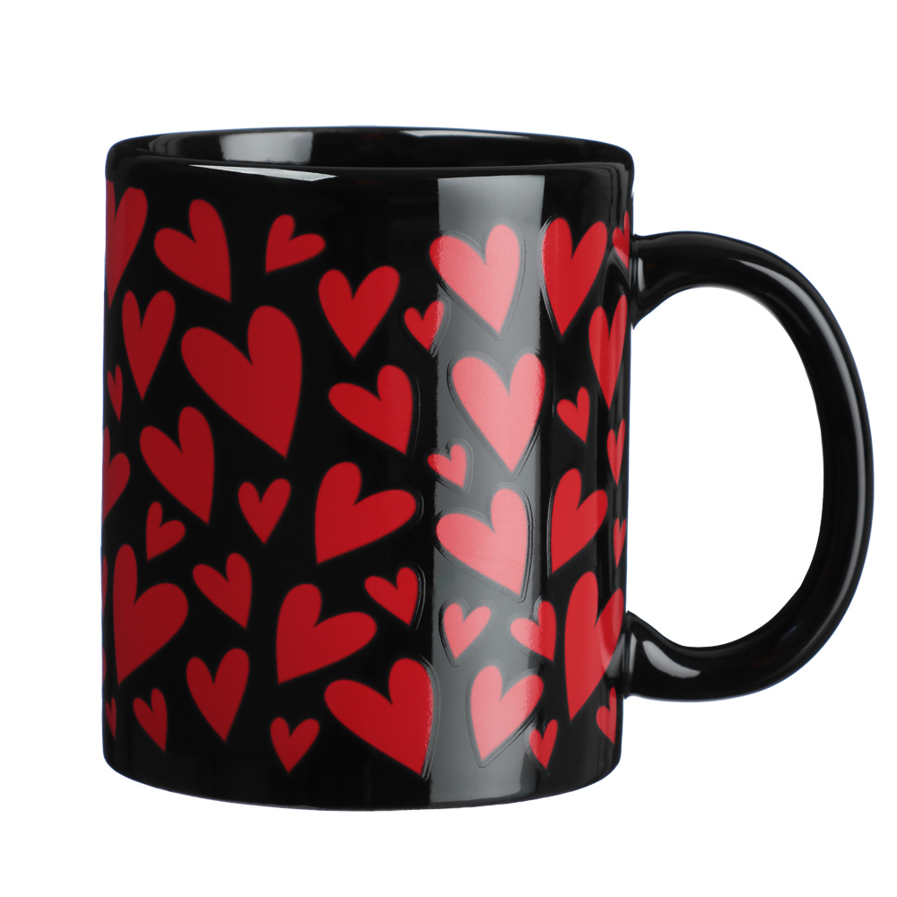 MILLIMI Сердечки Кружка 350мл с терморисунком, керамика - #1