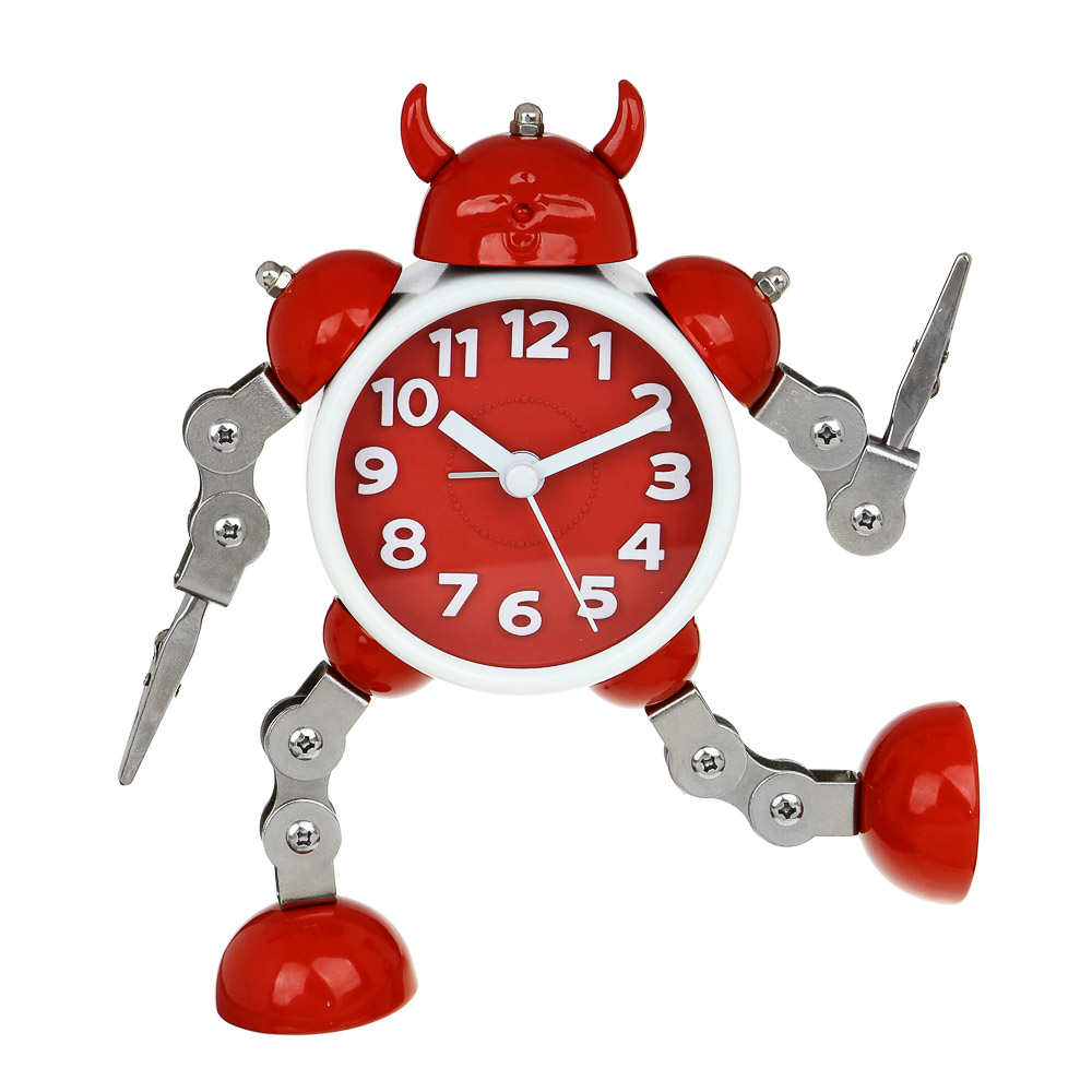 LADECOR Часы настольные металлические, 12x4,5x18,5см, цвет красный - #3