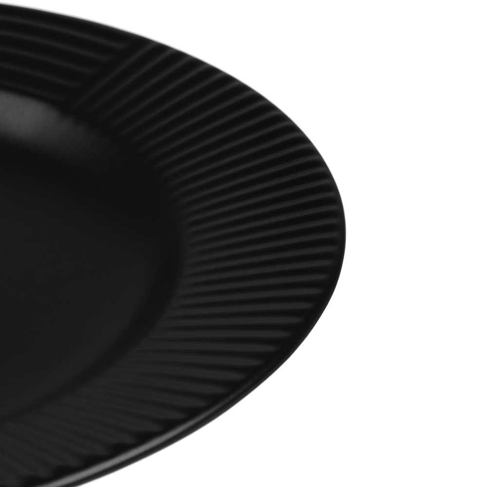 MILLIMI Монблан тарелка закусочная 20,8x2,5см, керамика, черный - #3