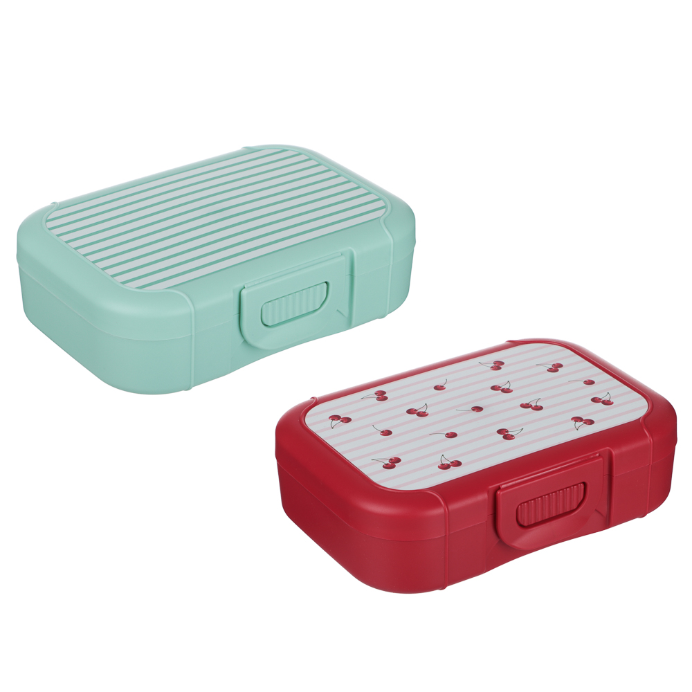 Черри Ланч-бокс 0,85л (18х12,5х5,5см), пластик, 2 цвета - #1