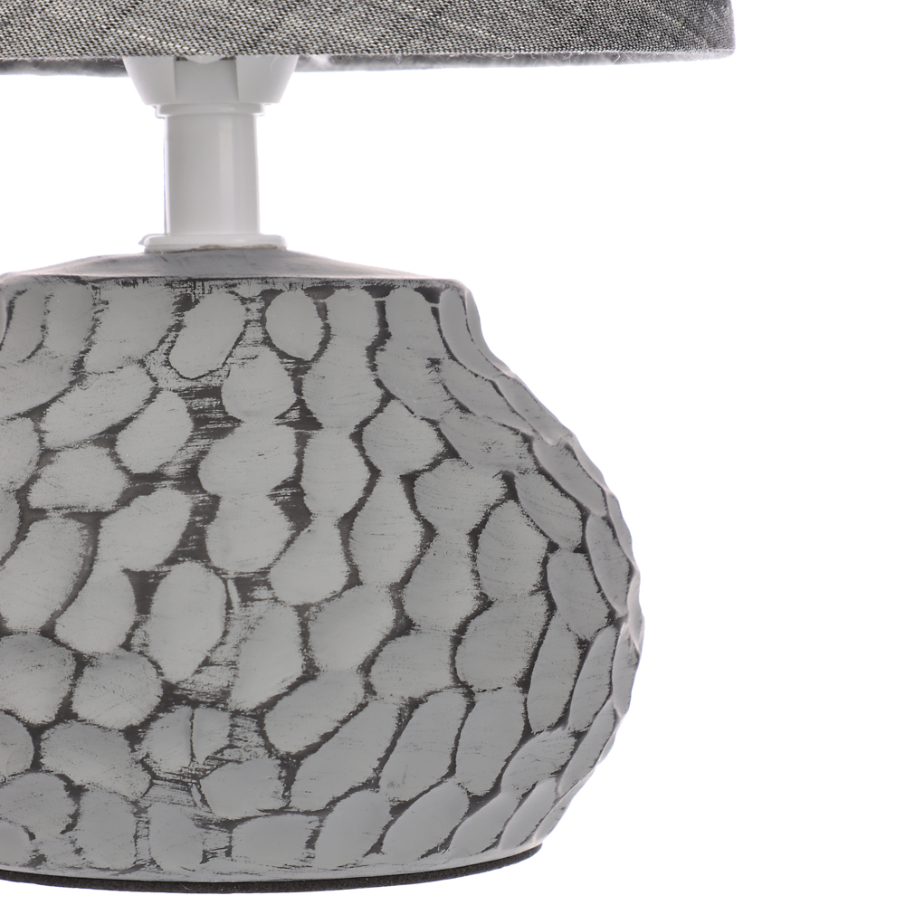 BY Светильник переносной настольный Альмерия, 25 см, Е14, 40 Вт, 230 В, керамика, текстиль, графит - #4