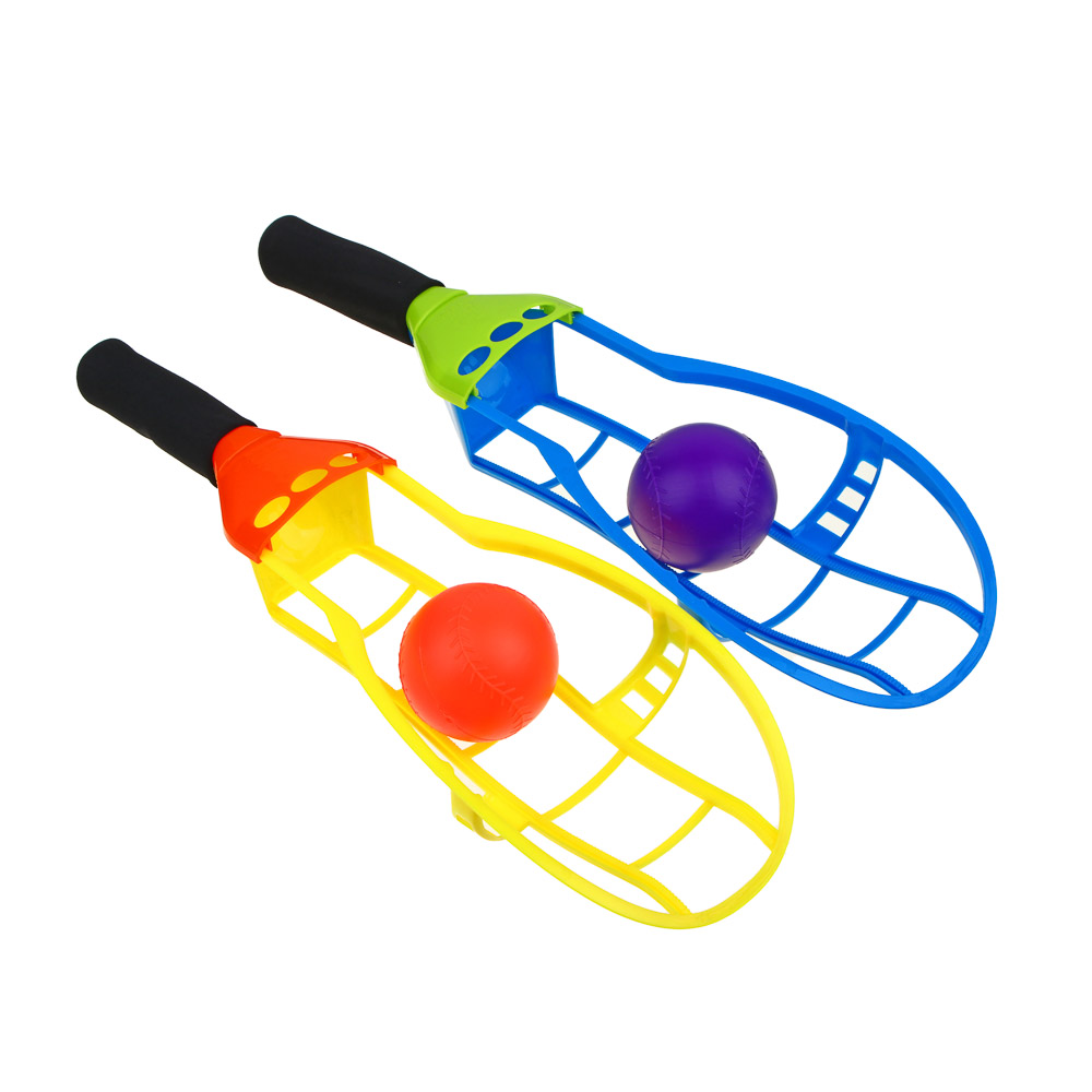 SILAPRO Набор для активных игр (ракетка 38х13см-2шт., мяч 6см-2шт) пластик - #1