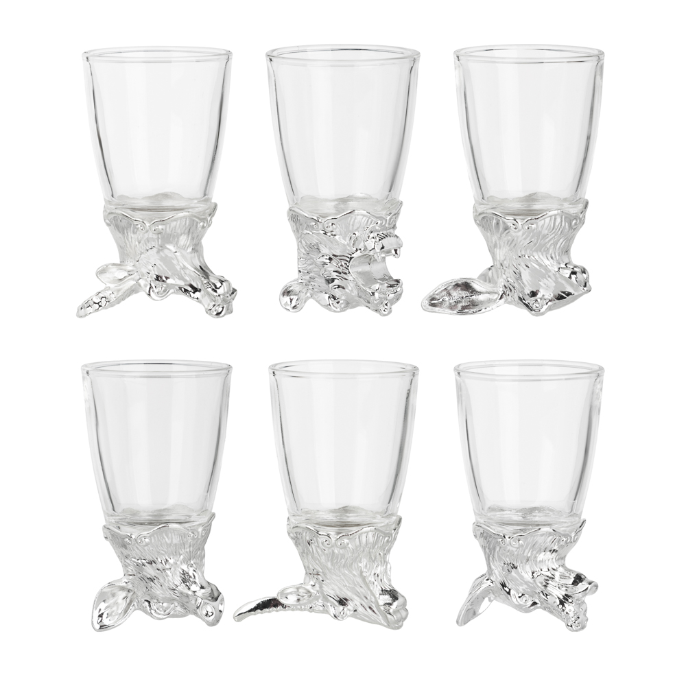 Набор стопок перевертышей тм MILLIMI, 30мл, серебро, стекло, 6шт - #2