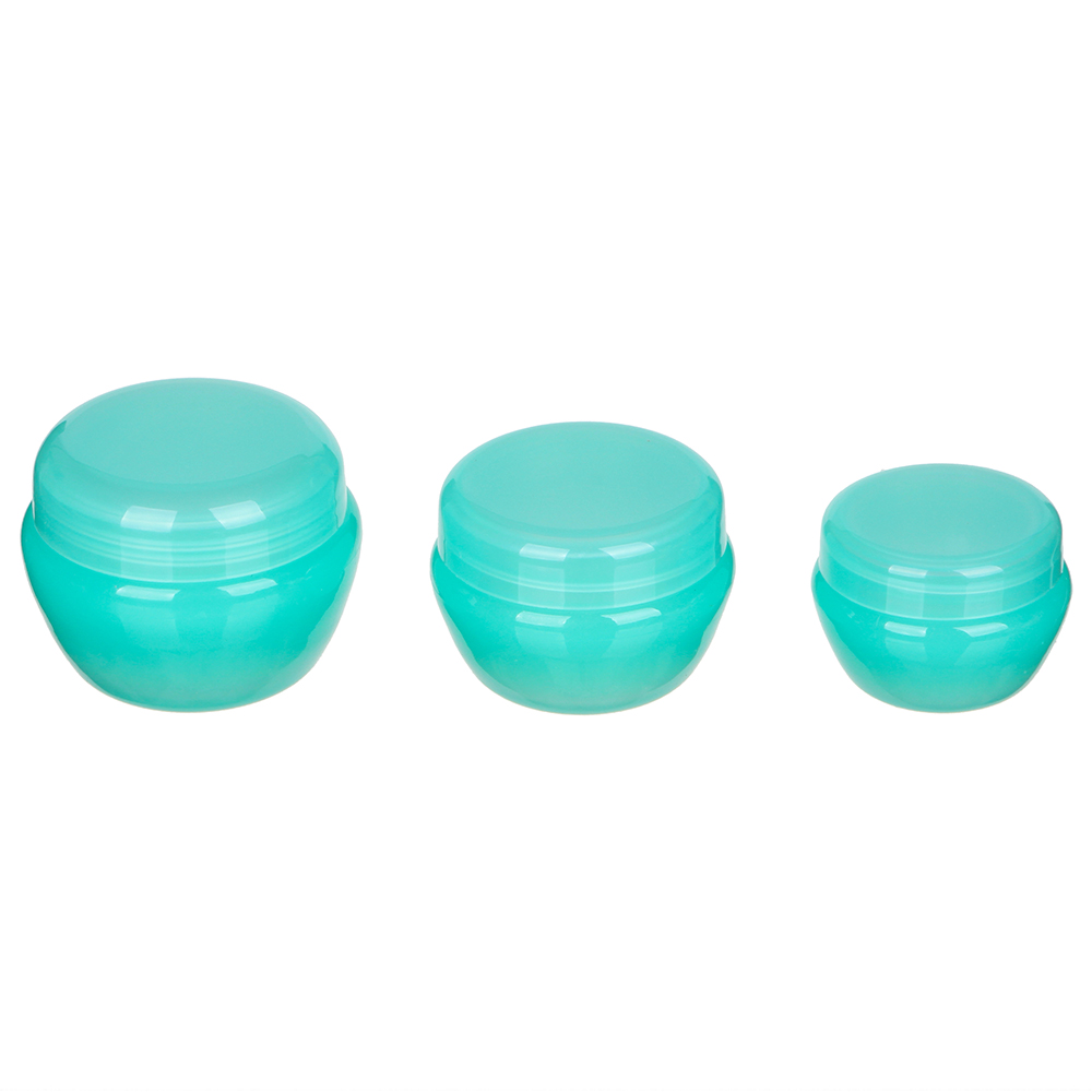 Набор косметических баночек, 3шт(10г,20г,30г), пластик, 2-3 цвета - #2