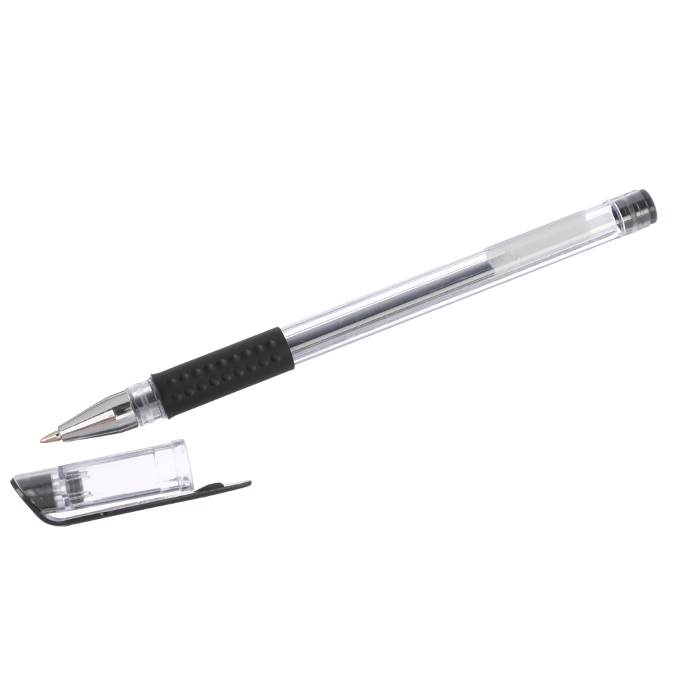 Ручка гелевая ClipStudio с резиновым держателем 0,5мм, черная - #3