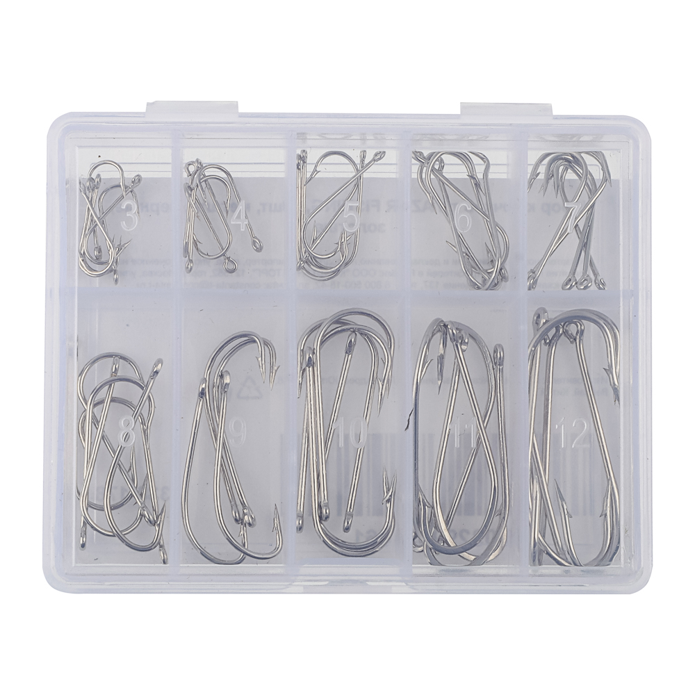 Набор крючков тм AZOR FISHING, 50шт, металл, черные, золотые - #1