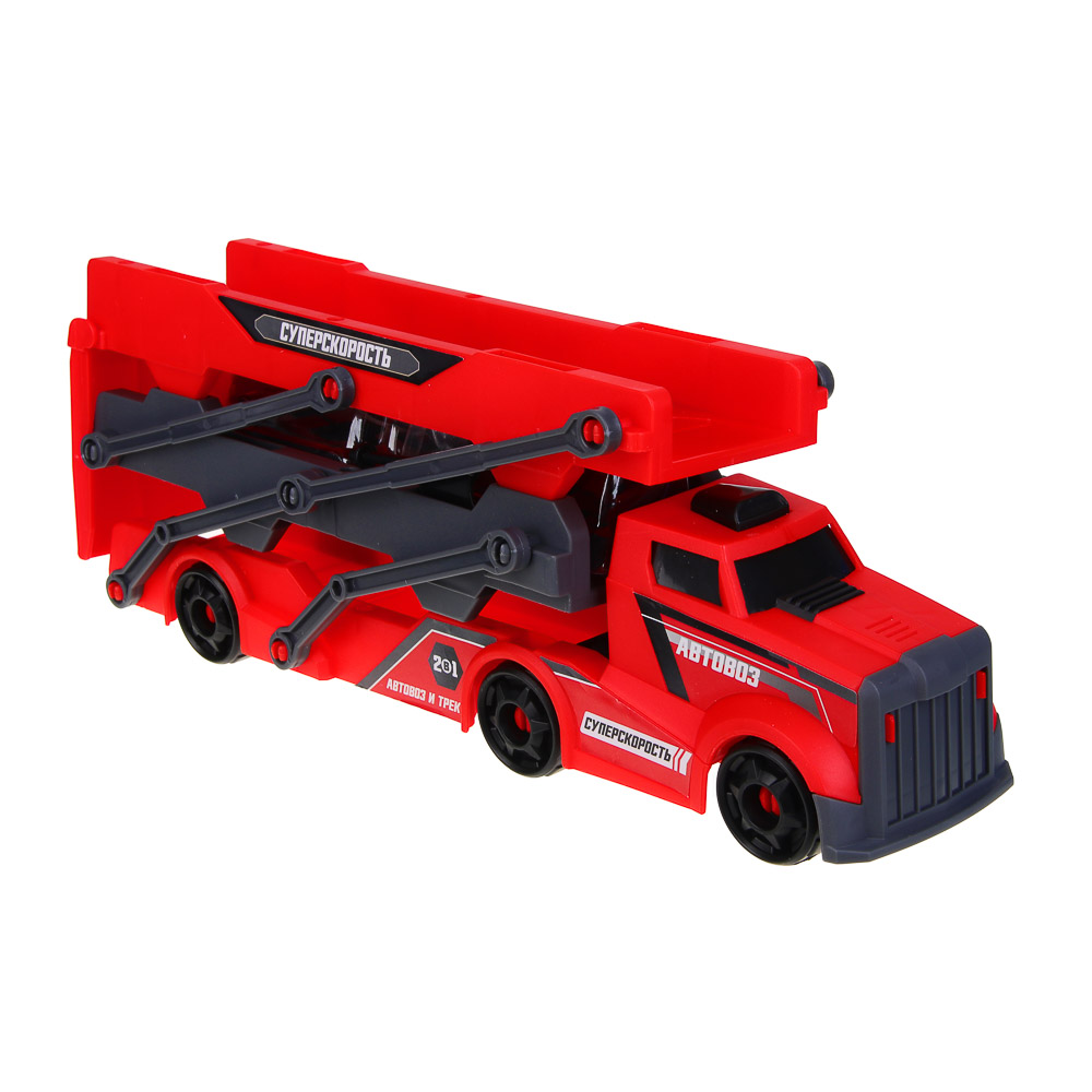 ИГРОЛЕНД Автовоз трек с запуском, РР, АБС, 28,5х8х10,5 см, 3 дизайна - #12