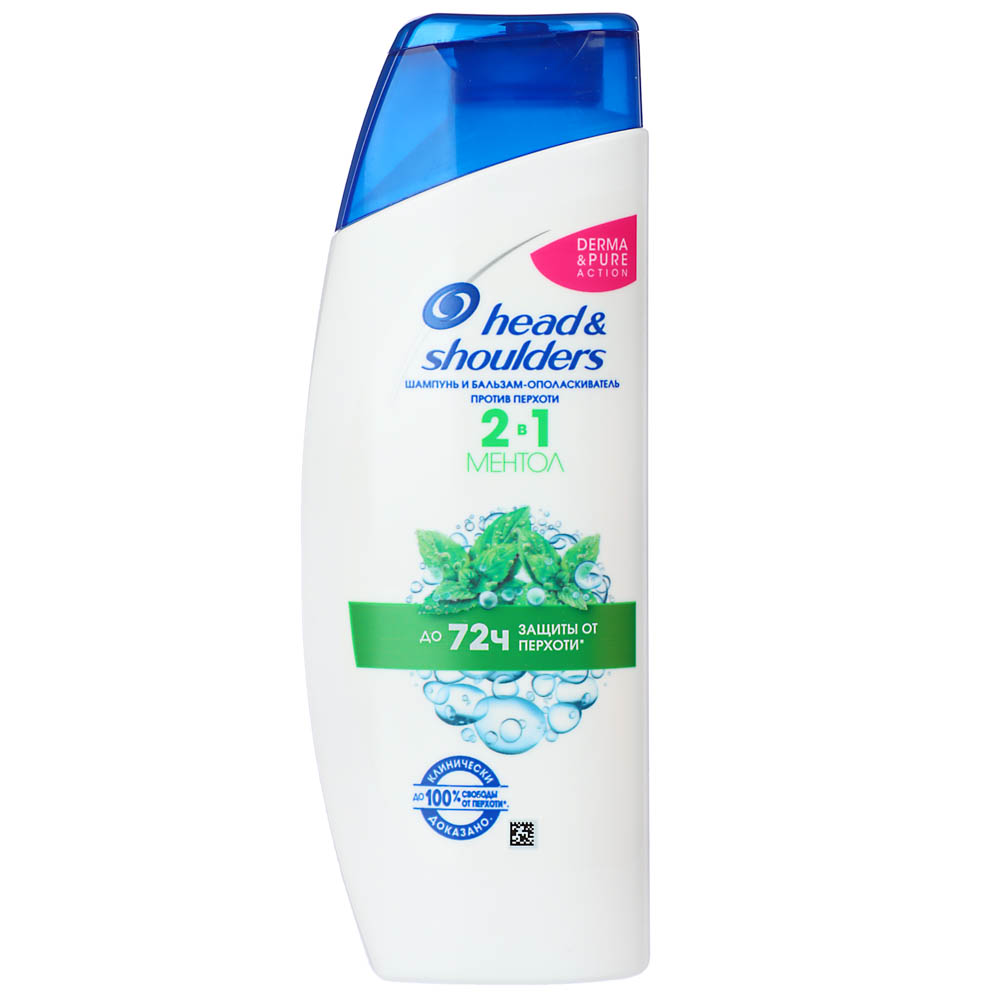 Шампунь для волос HEAD & SHOULDERS 2в1 Ментол, п/б, 200мл - #1