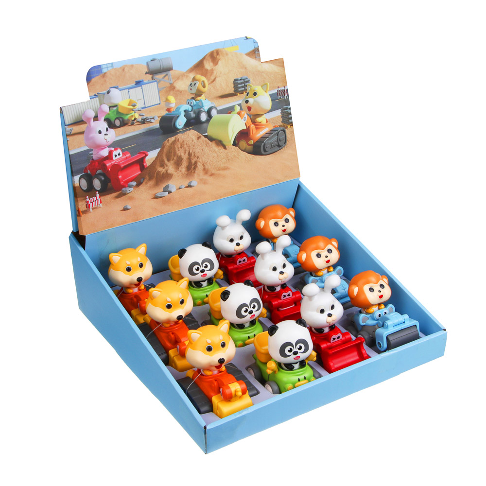 Игрушка для малышей в виде животных ИГРОЛЕНД  "Зверятки", ABS, 11,5х9х9,5см, 4 дизайна - #3