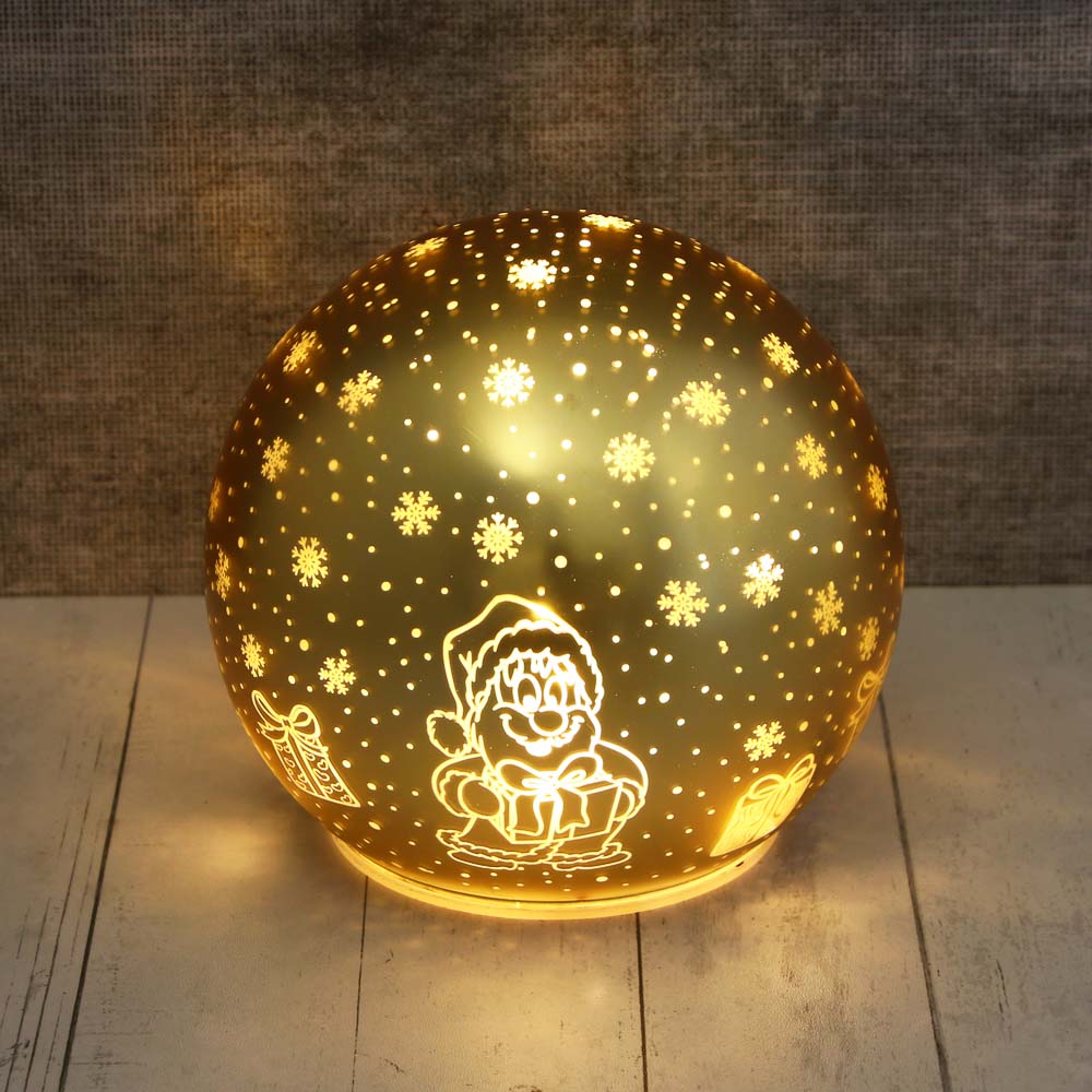 СНОУ БУМ Светильник декоративный LED, в виде шара, диаметр 12см, стекло, PS, 3xAA, 1 режим - #3