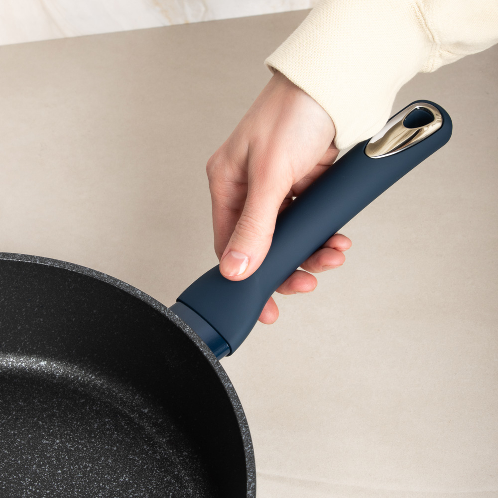 SATOSHI Ривьера Сковорода литая глубокая d28см, антипригарное покрытие мрамор, индукция - #13