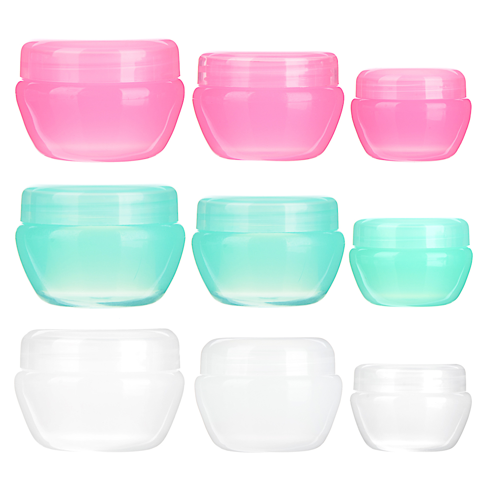 Набор косметических баночек, 3шт(10г,20г,30г), пластик, 2-3 цвета - #1