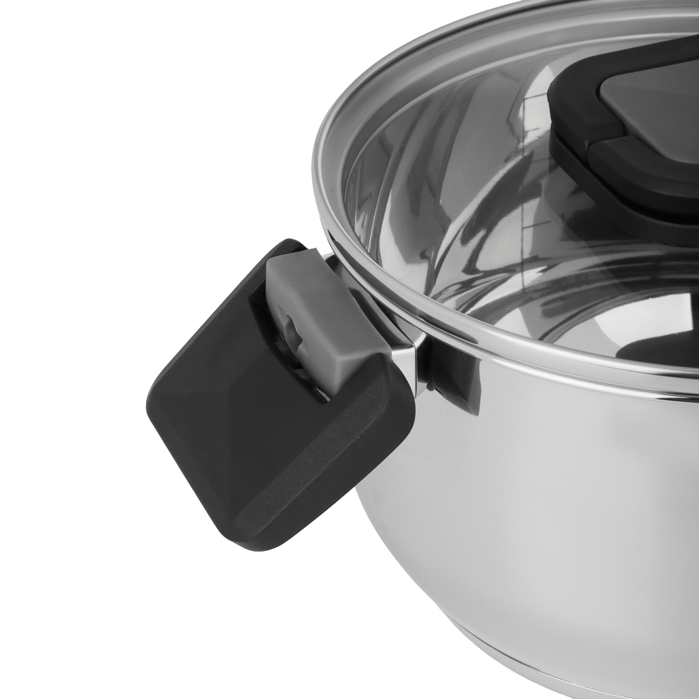 Кастрюля тм SATOSHI Манн 18х10,5см. 2,4л. со стекл. крышкой, индукция - #4