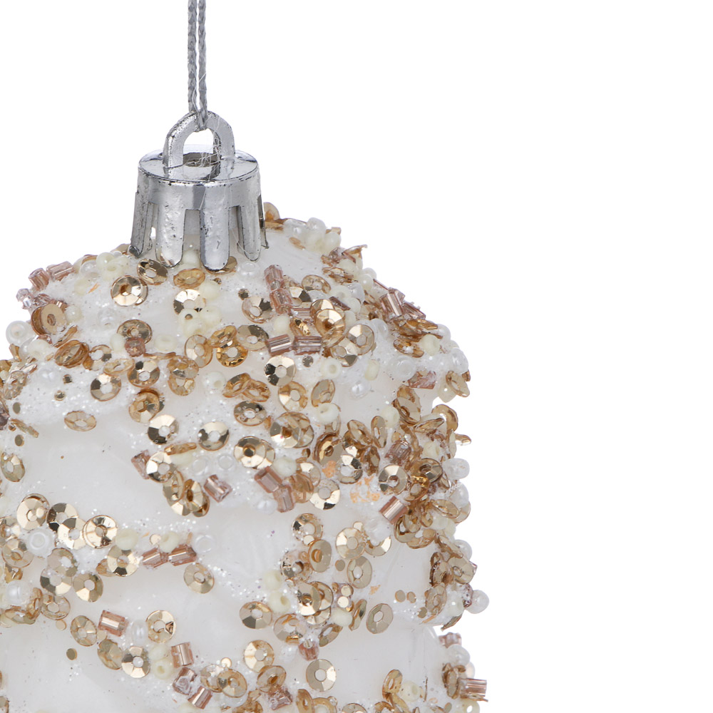 СНОУ БУМ Подвеска декоративная "Шишка" 1 шт, 5х5х12 см, пластик, глиттер - #3