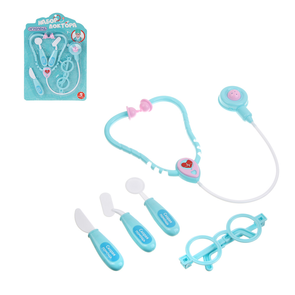 ИГРОЛЕНД Набор доктора, 5пр.,PP , 32х22х3см, 2 дизайна - #1