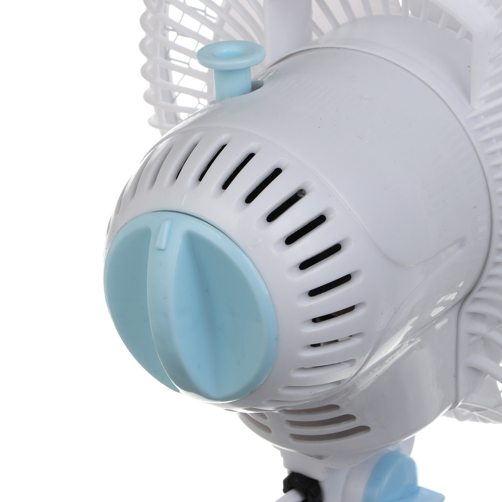 Вентилятор настольный на прищепке тм LEBEN 20Вт, диаметр 23см, 220в, белый - #8