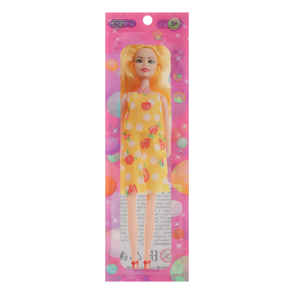 ИГРОЛЕНД Кукла в платье, 29 см, PP, PVC, 10,5х4х35,5 см, 6 дизайнов - #6
