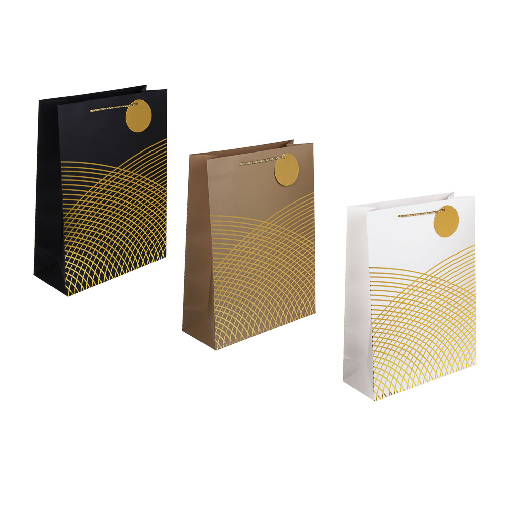 Пакет тм Fntastic подарочный, с шильдиком, XXL 40x30x12см, тиснение, бумага, арт.15, 3 дизайна - #1