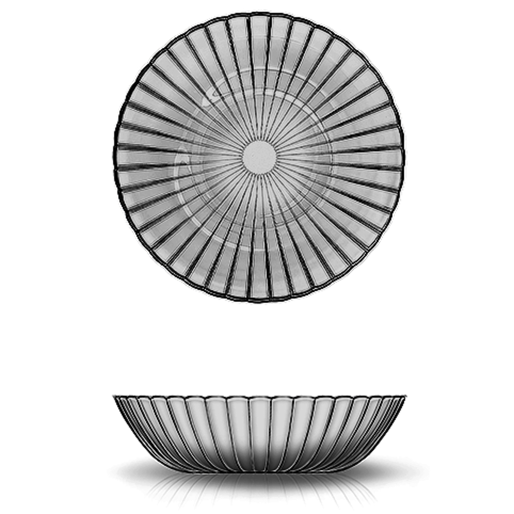 ОСЗ Магия графит Тарелка суповая 19,5см, стекло - #1