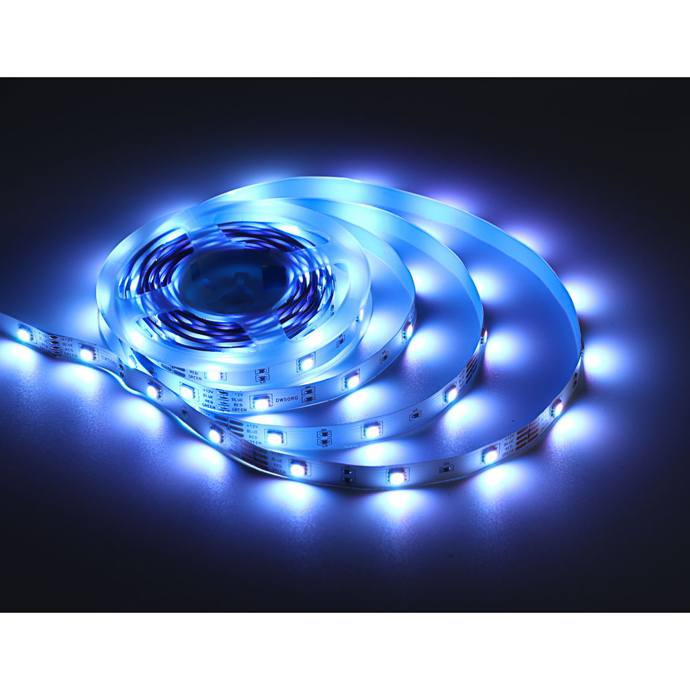 Лента светодиодная BY 12В, 5м, RGB (отдельные диоды), с пультом управления и блоком питания - #1