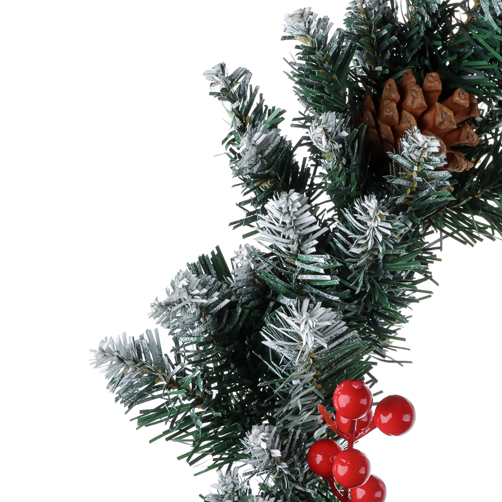 СНОУ БУМ Венок ПВХ Д40 см с шишками и ягодами, 26-91 - #2