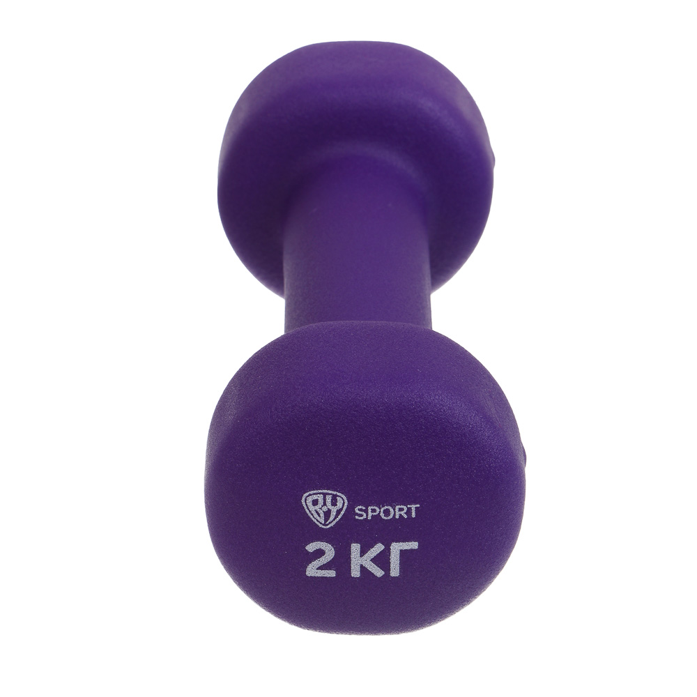 Гантель с неопреновым покрытием 2кг (+-100гр) тм BY SPORT, металл, неопреновое покрытие - #7
