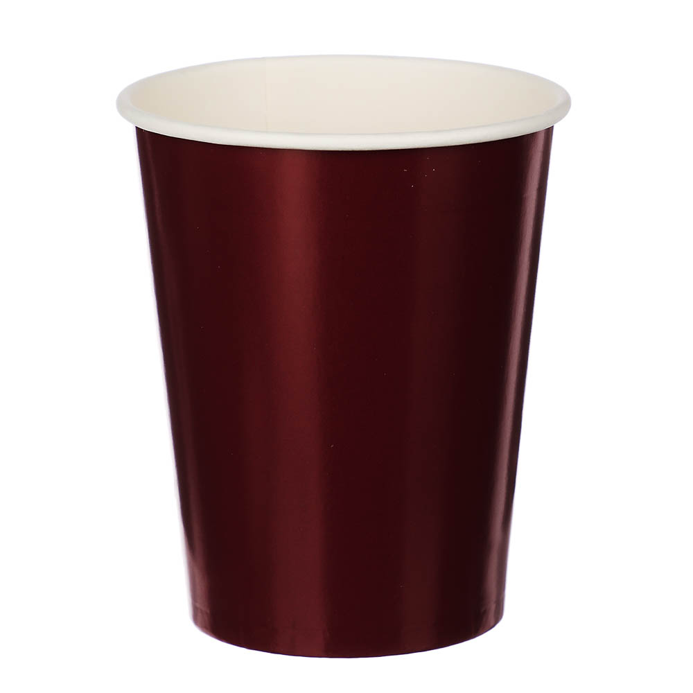 Стакан бордовый, персиковый в асс 250мл 6шт/G - #3