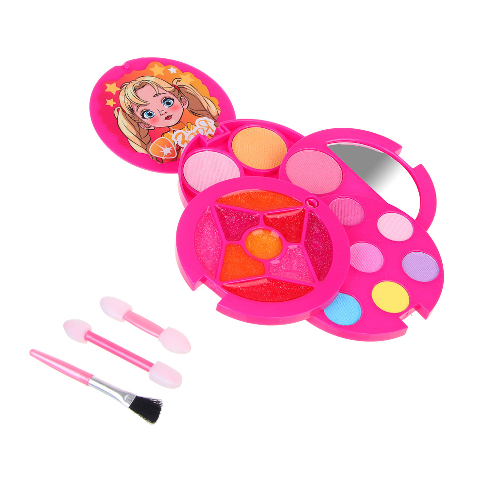 BY Русские Супергерои Набор детской косметики: тени, блески для губ, аппликатор, зеркало, #77020 - #3