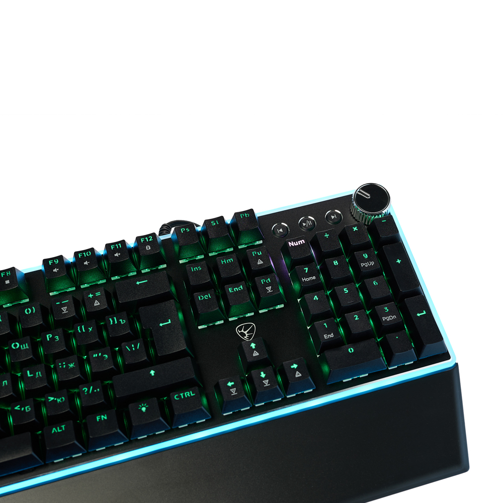 Игровая клавиатура проводная BY Pavez FULL SIZE ISO, мех., 108кл.,Outemu"Brown",RGB,2м,энкодер - #8