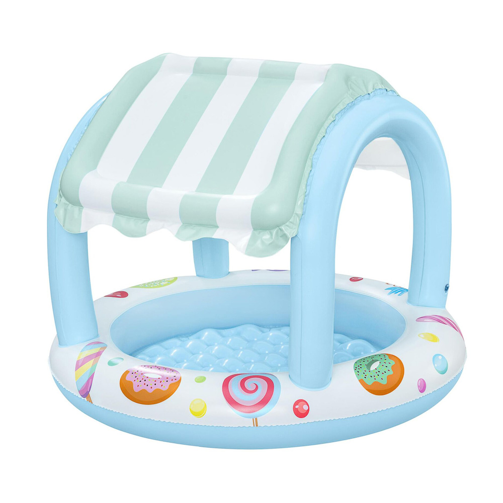 BESTWAY Бассейн с тентом для малышей SWEET SHOPPE, 104x84см, до 3-х лет, 52638 - #1