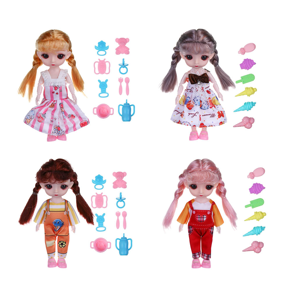 ИГРОЛЕНД Кукла шарнирная 15 см с аксессуарами, PP, ABS, 21х6х21,5 см, 4 вида - #2