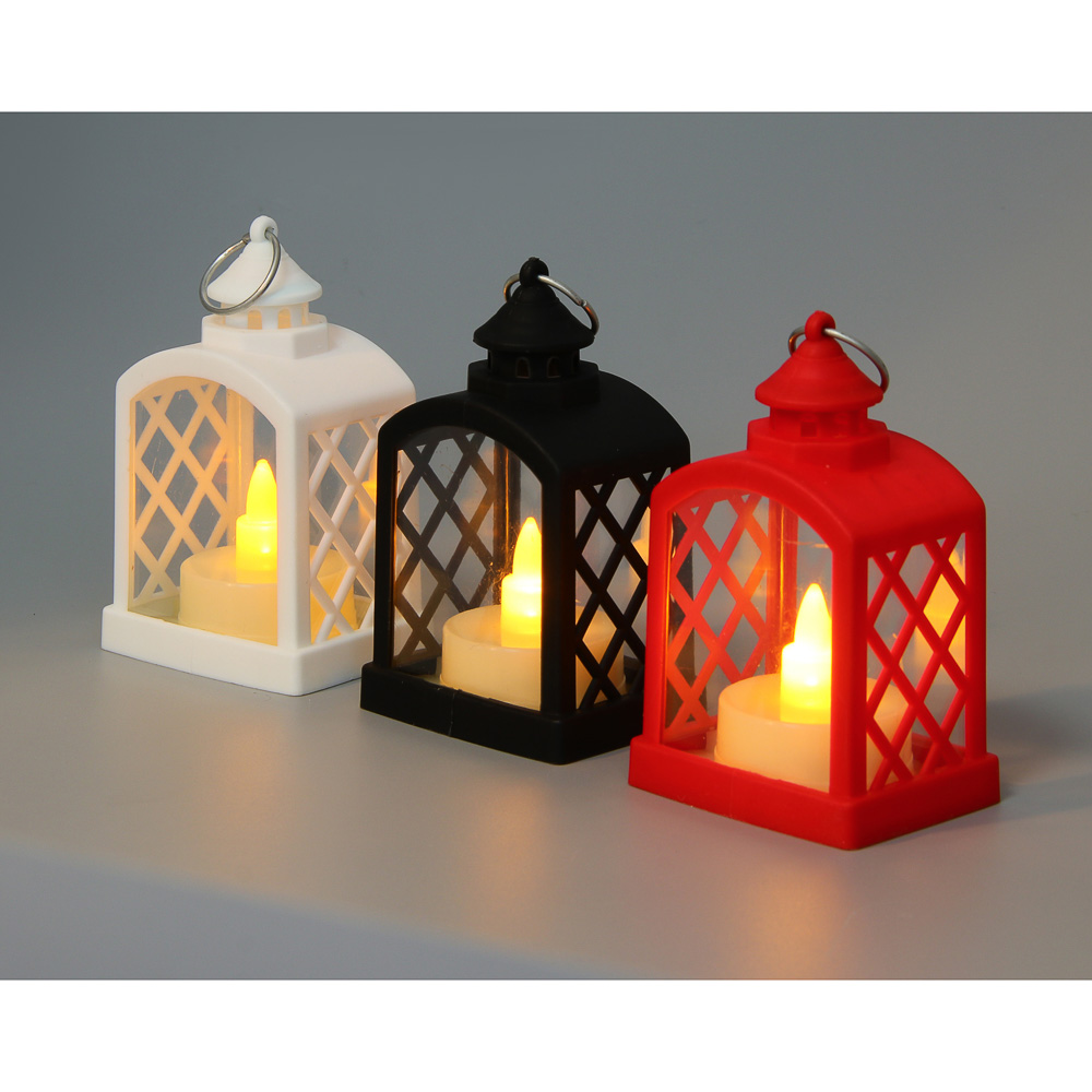 СНОУ БУМ Светильник декор. LED в виде фонаря, 5,5x4,5x9см, PP, 3хAG10, 1 режим, 2 дизайна - #8