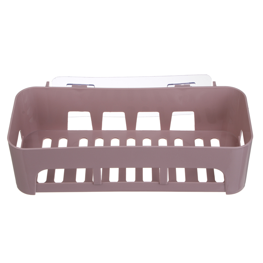 VETTA Classic Полка настенная прямоугольная (глубокая), пластик, 26x10,5x6,5 см, пудровый - #3