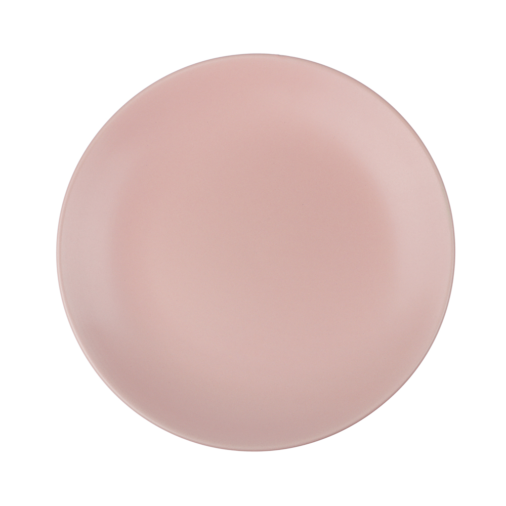 Тарелка закусочная 19см, тм MILLIMI розовый, керамика - #1