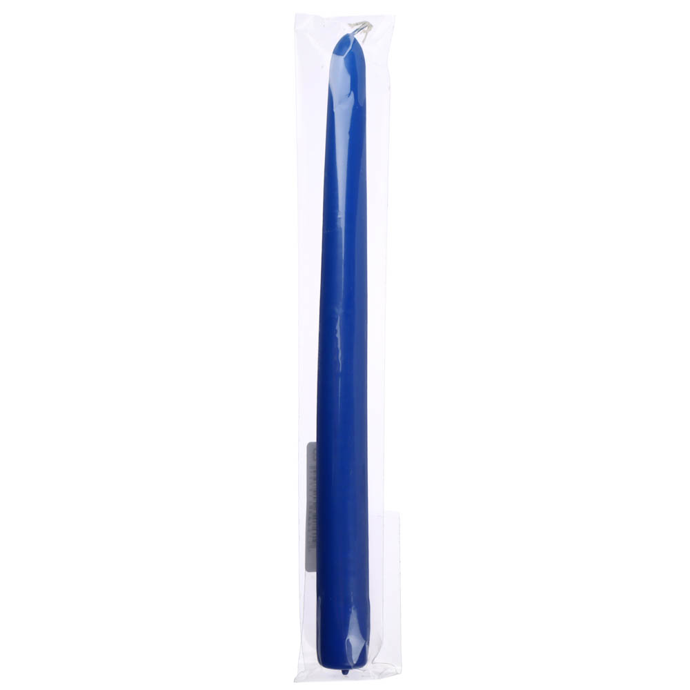 Свеча античная коническая Ladecor, синяя, 25 см - #3
