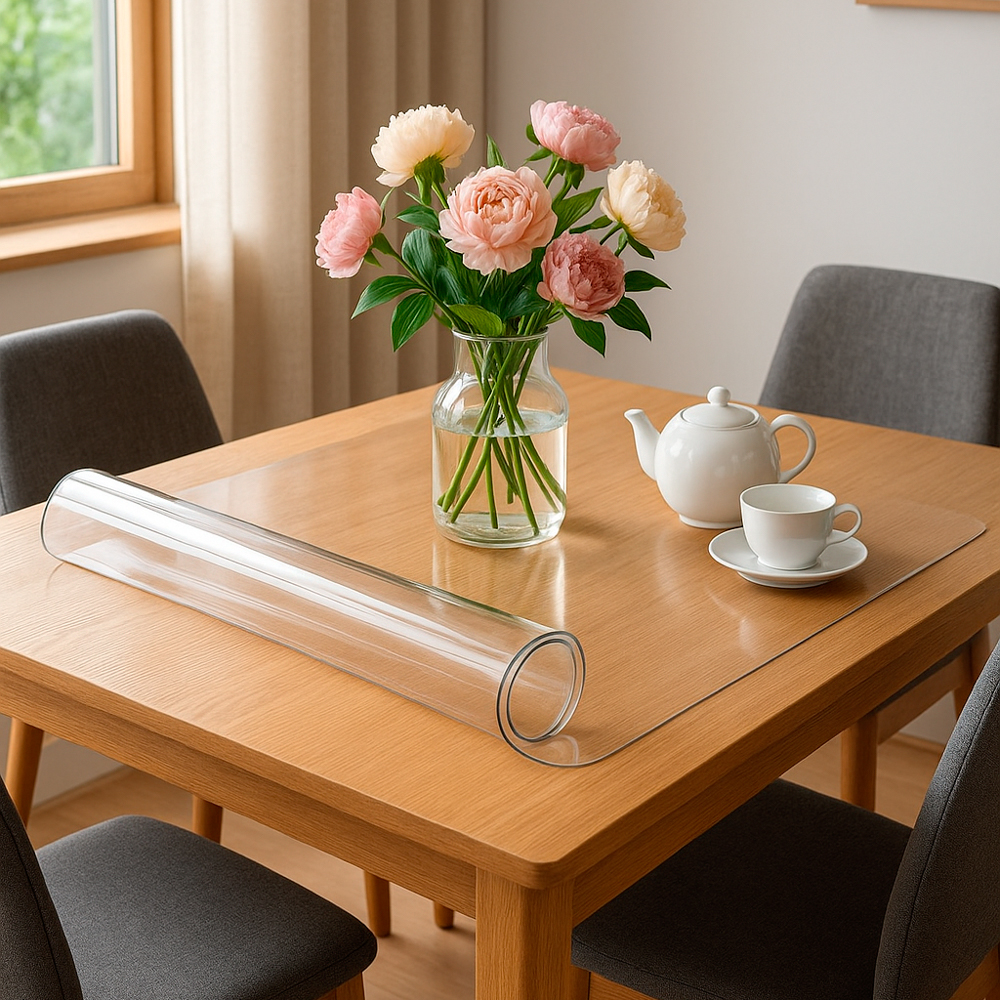 Гибкое стекло тм VETTA, 60x80x0,05см, ПВХ, цвет прозрачный - #4