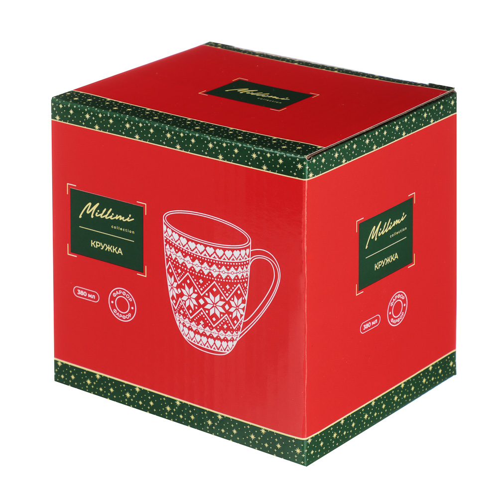 MILLIMI Рельеф Кружка 380мл, белая, фарфор, подарочная упаковка - #6