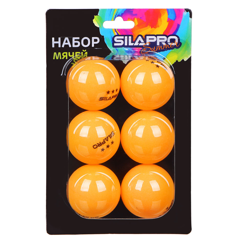 Набор мячей для настольного тенниса 6шт, d4см, PP SILAPRO - #1