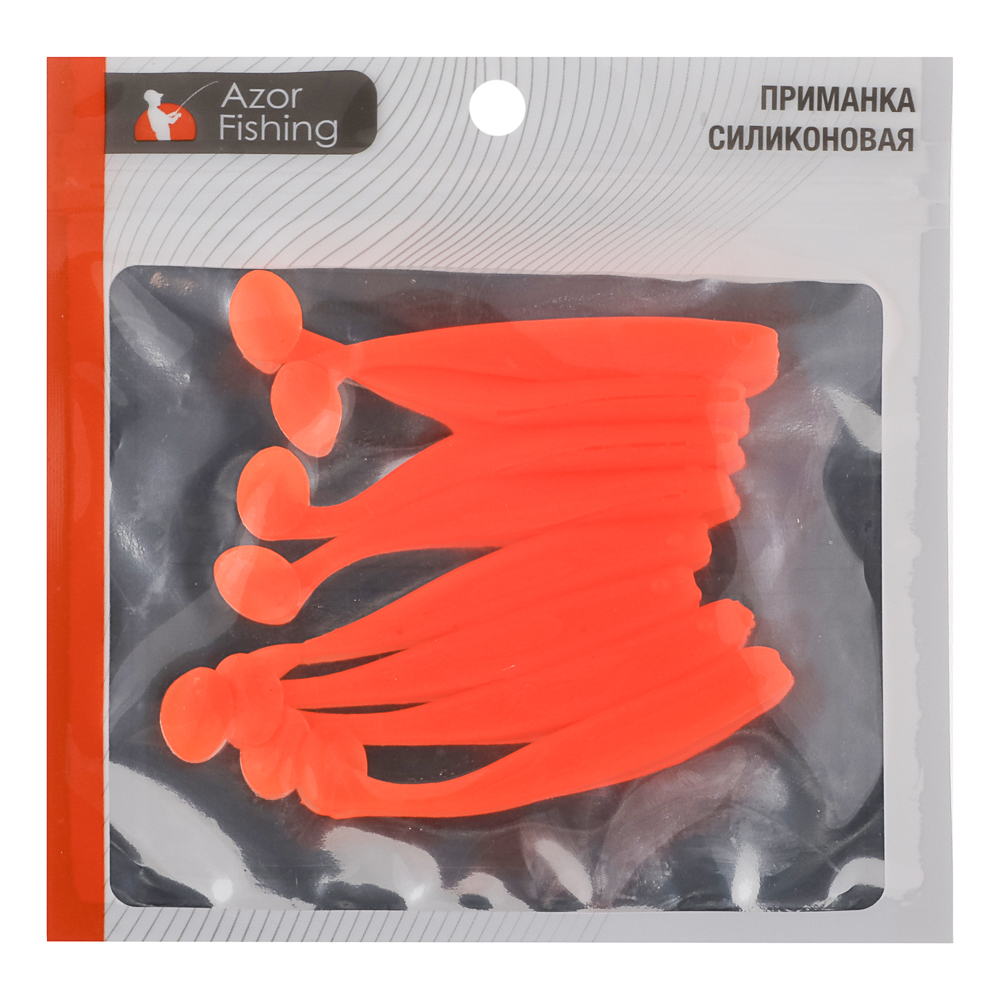 Приманка мягкая "Виброхвост оффсет 2.8" тм AZOR FISHING,силикон Премиум,70 мм,8 шт. в уп,микс цветов - #11