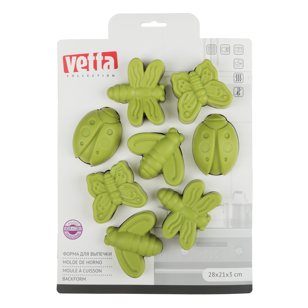VETTA Форма силиконовая 8 ячеек, 28х21х3см, "Пчелка", 3 цвета - #5