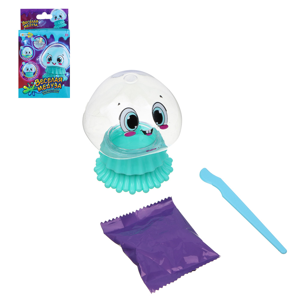 ХОББИХИТ Набор для создания неонового слайма "Веселая медуза"13,2х7х7,6см - #1