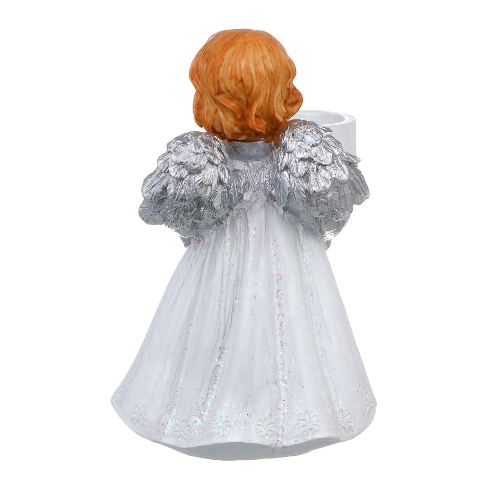 СНОУ БУМ Фигурка "Ангел" с подсвечником, 8-9x8x15см, полистоун, 2 дизайна - #6