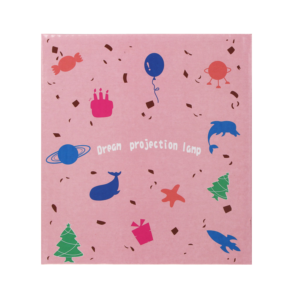 Светильник-ночник проектор BY Зайка, 6 проекций, акб. 1200mAh, USB 5В, белый - #14