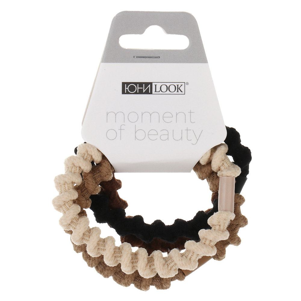 ЮНИLOOK Резинки для волос 4шт, d5,5см, полиэстер, ACS25-16 - #5