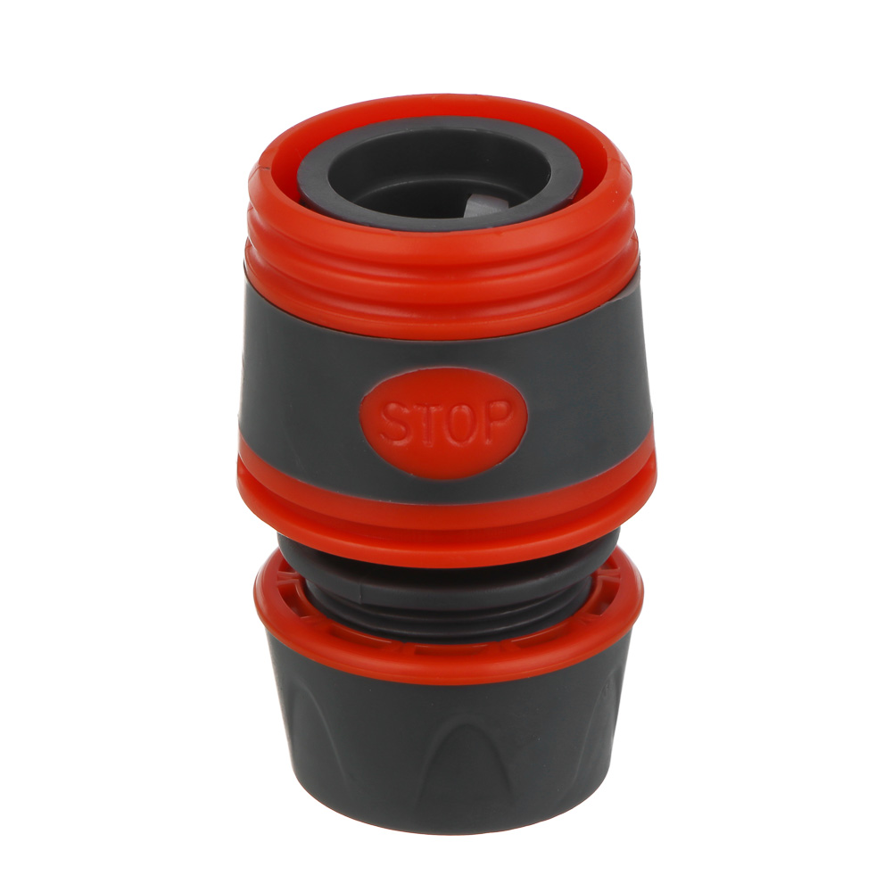 INBLOOM PROF+ Коннектор быстросъемный для шланга 1/2 с аквастопом, обрезиненное покрытие ABS - #2