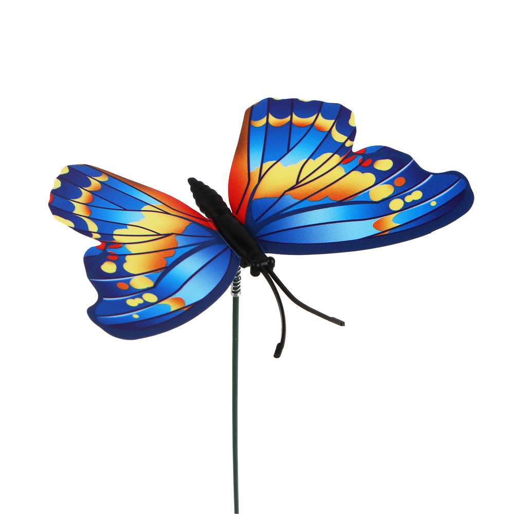 Фигурка на стержне "Бабочка" тм INBLOOM, набор 10шт, 8х25см, пластик, металл - #2